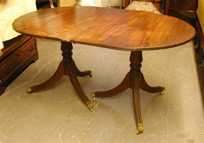 Lot 331 - Regency Style Mahogany Double-Pedestal Dining...
