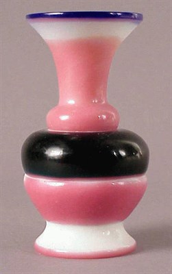 Lot 223 - Three Color Overlay Glass Vase 18th/19th...