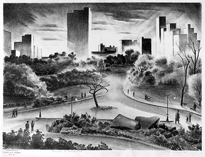 Lot 70 - Adolf Arthur Dehn AFTERNOON IN CENTRAL PARK...