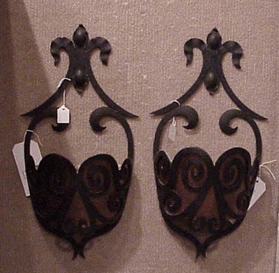 Lot 266 - Pair of Arts and Crafts Copper and Wrought...
