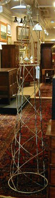 Lot 420 - Pair of Wrought Iron Garden Topiaries Each of...