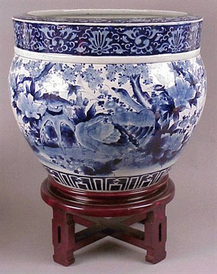 Lot 745 - Japanese Blue and White Porcelain Jardiniere...