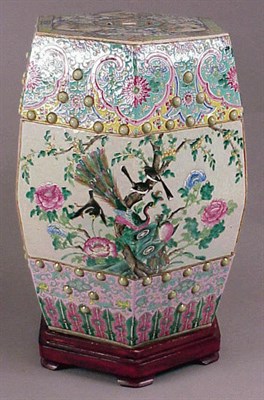 Lot 155 - Chinese Famille Rose Porcelain Hexagonal...