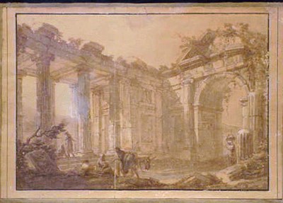 Lot 178 - French School 18th Century FIGURES AMONGST...