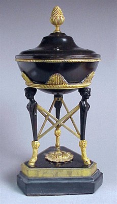 Lot 147 - Pair of Empire Gilt and Patinated-Metal...