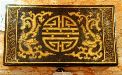 Lot 218 - Two Chinese Lacquered Game Boxes