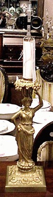 Lot 267 - Empire Style Gilt-Metal Figural Lamp