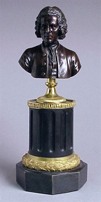 Lot 409 - Two Bronze Busts of Rousseau and Voltaire