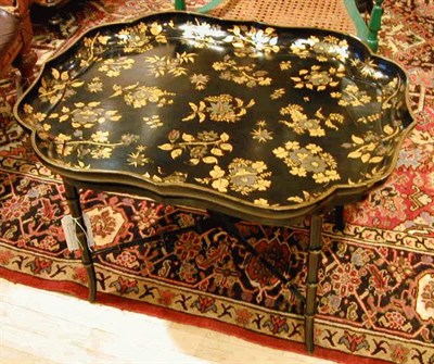 Lot 559 - Victorian Papier Mache Tray on Stand