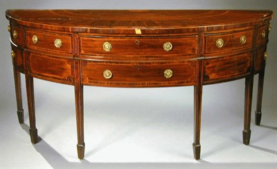 Lot 343 - George III Inlaid Mahogany Sideboard Early...