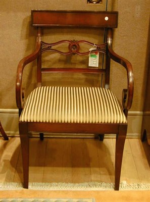Lot 411 - Set of Six Regency Style Mahogany Dining...