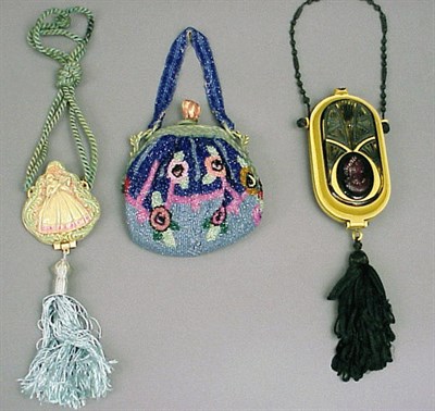 Lot 1076 - Three Carved Celluloid Purses One mustard...
