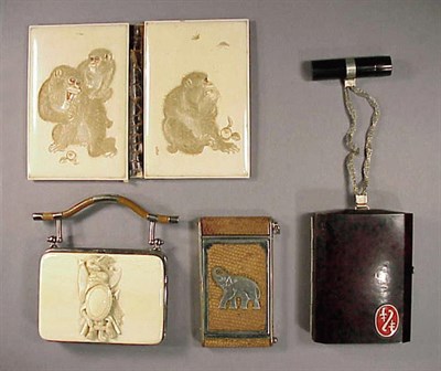 Lot 38 - Four Early Cases Comprising one of leather...