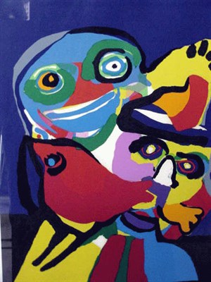Lot 9 - Karel Appel UNTITLED Two color lithographs,...