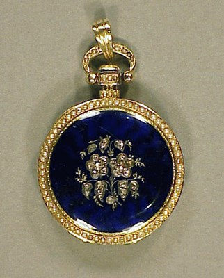 Lot 172 - Lady's Gold and Diamond Lapel Watch 14 kt....