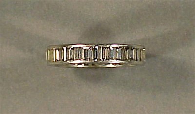 Lot 548 - Diamond Eternity Wedding Band Platinum,...