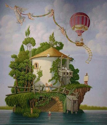 Lot 4 - Wayne Atkinson 20th Century FANTASTICAL SCENE...
