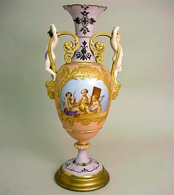Lot 512 - Napoleon III Two-Handled Porcelain Vase Of...