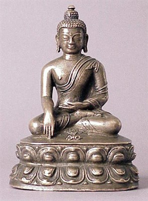 Lot 22 - Western Tibetan Bronze of Aksobhya 16th...