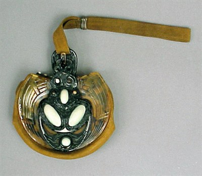 Lot 1042 - Art Nouveau Celluloid and Suede Bag French,...