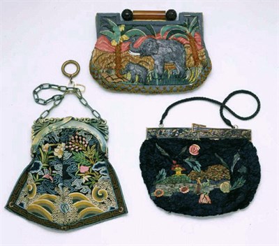 Lot 1063 - Three Decorative Evening Bags Some French,...