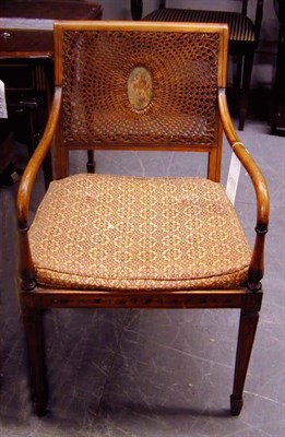 Lot 210 - Adams Style Painted Maple Armchair