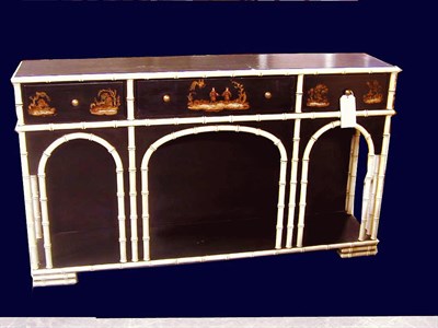 Lot 309 - Regency Style Faux Bamboo Chinoiserie Side...