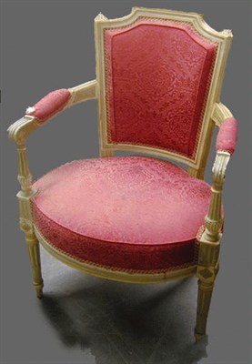 Lot 290 - Louis XVI Style Painted Armchair