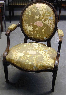 Lot 291 - Louis XVI Style Mahogany Armchair
