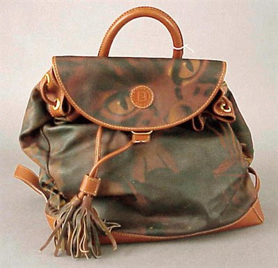 Lot 972 - Fendi Animal Face Backpack Leather with subtle...