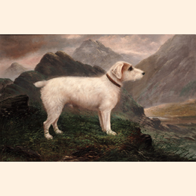 Lot 153 - W.J. Crampton A Terrier in a Highland...