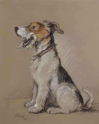 Lot 236 - Lucy Dawson ' Dog's Delight' pastel, signed...