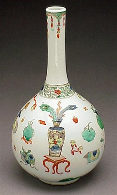 Lot 187 - Famille Verte Small Bottle Vase Kangxi Period...