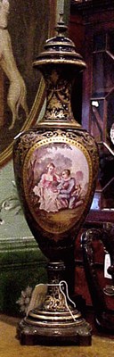 Lot 284 - Two Sevres Style Porcelain Urns