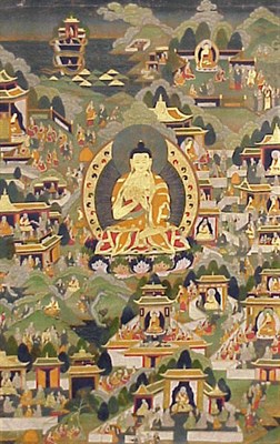 Lot 21 - Set of Five Thanka of the Wisdom Buddhas...