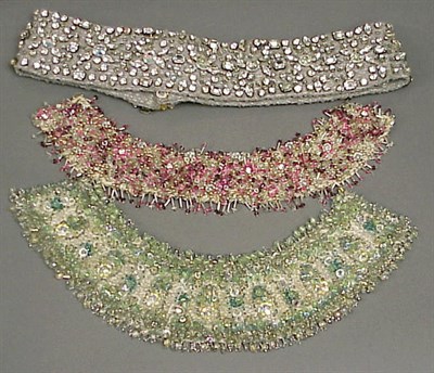 Lot 1024 - Three Beaded Accessories French, 1950s...