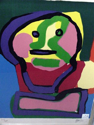 Lot 10 - Karel Appel UNTITLED Two color lithographs,...