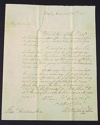 Lot 298 - WASHINGTON, GEORGE Autograph letter signed ("G....
