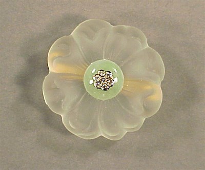 Lot 54 - Rock Crystal Flower Pin Naturalistically...
