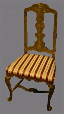 Lot 515 - Pair of German Rococo Painted Side Chairs