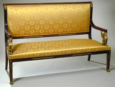 Lot 671 - Empire Style Gilt-Bronze Mounted Mahogany...