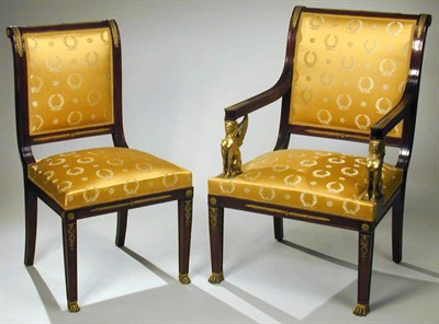 Lot 672 - Set of Four Empire Style Gilt-Bronze Mounted...