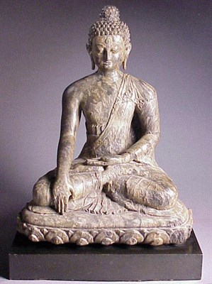 Lot 18 - Rare Nepalese Stone Figure of Sakyamuni Circa...