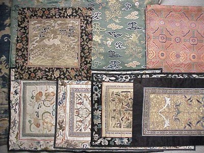 Lot 226 - Group of Seven Chinese Silk Textiles 18th...