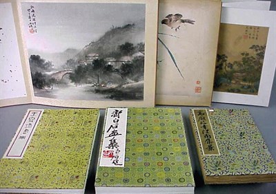 Lot 285 - Wu Shixian and Others THREE PAINTING ALBUMS...