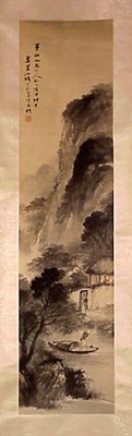 Lot 110 - Two Chinese Landscape Scrolls Attributed to Wu...