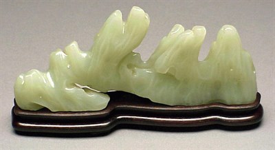 Lot 312 - Pale Green Jade Mountain Brush Rest Probably...
