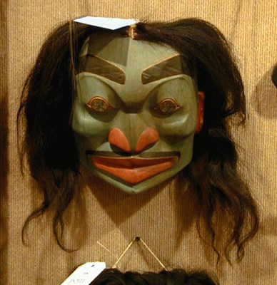 Lot 115 - Northwest Coast Polychrome Wood Face Mask...