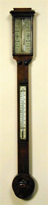 Lot 320 - American Rosewood Stick Barometer Benjamin...