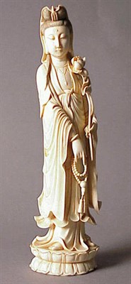 Lot 270 - Ivory Figure of Guanyin